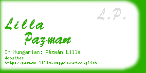 lilla pazman business card